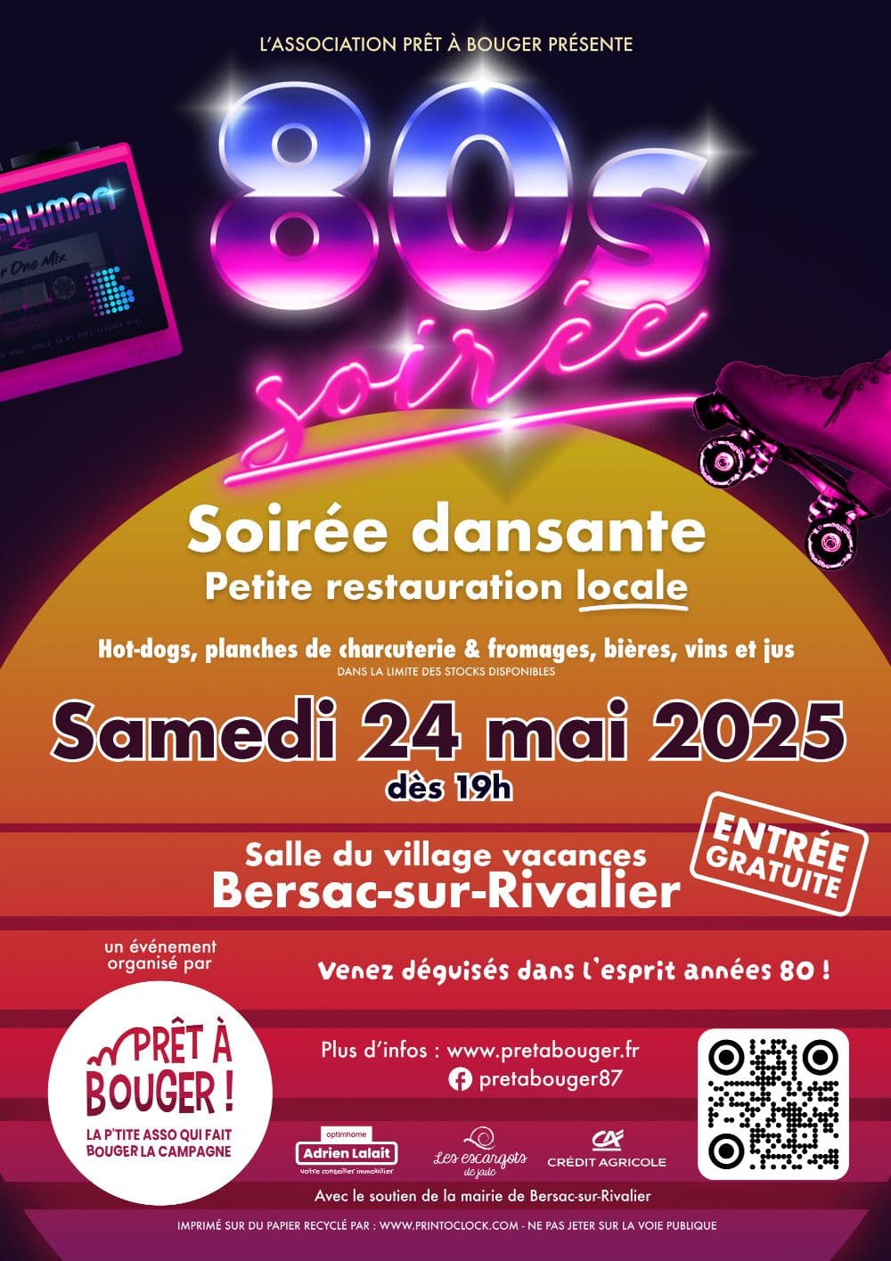 Soirée dansante années 80 à Bersac-sur-Rivalier